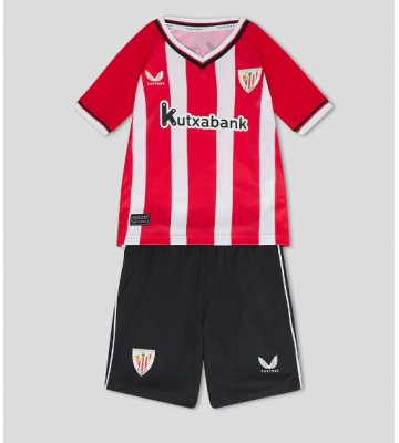 Athletic Bilbao Koszulka Podstawowych Dziecięca 2023-24 Krótki Rękaw (+ Krótkie spodenki)